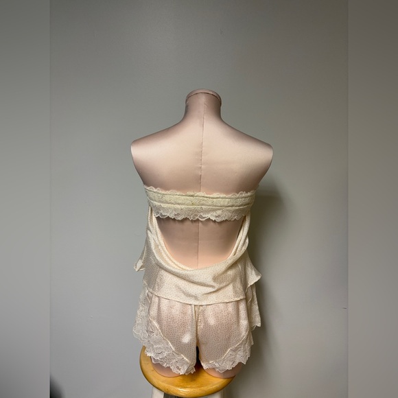 Free People Cream Lace Strapless Bandeau Sleep Set - Picture 2 of 9